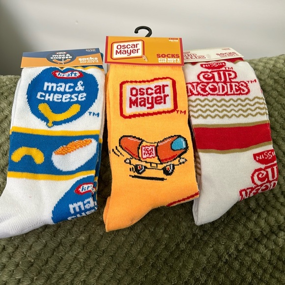 Accessories - 3 PAIRS CRAZY SOCKS. MAC&CHEESE, OSCAR MAYER, CUP NOODLES BUNDLE